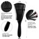 4pcs Curly Hair Brush Set for Adult &amp; Kids, Wet or Dry, Detangling with Spray Bottle, Wide Tooth Comb (3+1, Red)