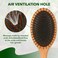 Paddle brush with air vent hole,Hair brush for Men and women,wet brush with wooden handle,curly hair brush,air cushion brush,wooden hair brush for Thick/thin/Fine Hair,oval medium hair brush