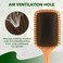 Hair brush for Men and women,wet brush with wooden handle,curly hair brush,air cushion brush,wooden hairbrush for Thick/thin/Fine Hair,paddle brush for Wet &amp; Dry Hair,square large hair brush
