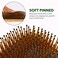 Hair brush for Men and women,wet brush with wooden handle,curly hair brush,air cushion brush,wooden hairbrush for Thick/thin/Fine Hair,paddle brush for Wet &amp; Dry Hair,square large hair brush