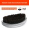 Curved Wave Brush for Men 360, Medium Hard Palm Hair Brushes with Boar Bristles for Black Hair Wavers to Creating 360 Waves (Grey)