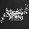 Crystal Bride Wedding Hair Comb Silver Bridal Headpieces Rhinestone Pearl Hair Pieces Bridesmaid Side Combs Hair Accessories for Women and Girls(Silver-3)
