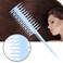 Hair Highlight Comb Set Heat Resistant, Double sided Wide Fine Tooth Highlight Comb for Hair Dye, Hair Stylist, Highlighting Comb (Blue)