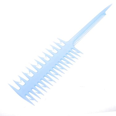 Hair Highlight Comb Set Heat Resistant, Double sided Wide Fine Tooth Highlight Comb for Hair Dye, Hair Stylist, Highlighting Comb (Blue)