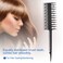 Hair Highlight Comb Set Heat Resistant, Double sided Wide Fine Tooth Highlight Comb for Hair Dye, Hair Stylist, Highlighting Comb (Black)