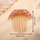 Aimimier Crystal Inlaid French Flower Hair Comb Sparkly Rhinestone Gem Side Combs Long Teeth Hair Pins Styling Hair Accessories for Women Girls(Pink)