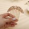 Aimimier Flower Crystal Hair Comb Decorative Rhinestone Gem Side Combs Long Teeth Hair Pins Updo Hair Accessories for Bride and Bridesmaid(Champagne)