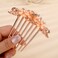 Aimimier Vintage Flower Crystal Hair Combs Long Teeth Rhinestone Hair Pins Wedding Bridal Hair Accessories Prom Party Hair Jewelry for Women and Girls(Champagne)