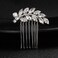 Xerling Rhinestone Small Hair Comb Hair Accessories for Women Silver Leaf Crystal Hair Side Comb Hair Piece for Bride Decorative Wedding Hair Jewelry (Silver)