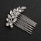 Xerling Rhinestone Small Hair Comb Hair Accessories for Women Silver Leaf Crystal Hair Side Comb Hair Piece for Bride Decorative Wedding Hair Jewelry (Silver)