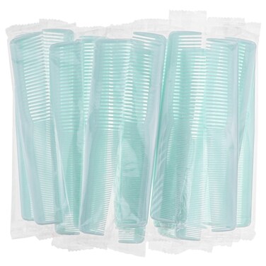 Combs Individually Wrapped,Set of 50 Disposable Combs,Light Blue Gift, Bulk Hair Combs for Homeless, Orphanage, Hotel