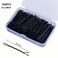 100Pcs Bobby Pins Black,2 Inch Hair Pins with Storage Box,French Hair Bun Pins for Women,Thick Hair and All Hair Types(Black)