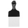 Afro Pick Comb Metal Stainless Steel Teeth Plastic Hair Detangling and Styling Comb for Braids, Wigs, Curly American and Africian Hairs