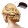 2PCS 28 Teeth Brown Volume Bump Inserts Hair Bases Styling Insert Braid Tool Hair Bump Up Comb Clip Puffy Ponytail Insert Hair Comb Beehive Hair Styler Hair Accessories for Women DIY Hairstyles