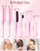 Aigee 8Pcs Hair Styling Combs Set Include 4Pcs Topsy Hair Tail Tools 2 Styles of Rat Tail Comb,1Pcs Bristle Teasing And Slick Back Hair Brush,1Pcs Edge Control Brush,Eyebrow Brush for Woman Girl Pink