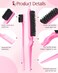 Aigee 8Pcs Hair Styling Combs Set Include 4Pcs Topsy Hair Tail Tools 2 Styles of Rat Tail Comb,1Pcs Bristle Teasing And Slick Back Hair Brush,1Pcs Edge Control Brush,Eyebrow Brush for Woman Girl Pink