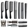 12 Pcs Texture Comb for Men Professional Barber Comb Styling Hair Combs Set for Hair Cutting