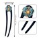 2 Pack U Shape Wooden Hair Sticks, Handmade Carved Ebony Sandalwood Hair Forks, French Hair Pins for Women Chopsticks Updo Chignon Clips for Chignon Bun Updo Hairstyle
