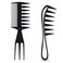 2 Pcs Men's Hair Styling Combs set Pompadour Wide Tooth Comb Texture Comb for Slicked Back, Adding Volume, Fauxhawk, 3 in 1 Hair pick Double Side Afro Comb for Hairstyle