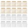 20 Pack Hair Side Combs, 5 Teeth Small Metal Combs, Plain Blank Crafting DIY Slide Combs, Bridal Wedding Veil Combs for Fine Hair, Silver and Gold