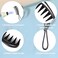 2Pcs Hair Combs, Wide Tooth Comb for Curly Wet Wavy Thick Hair Wigs Barber Salon, Large Tooth Spacing Shark Teeth Hair Hairstyle Tool (Black)