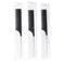 3 Pieces Metal Hair Parting Combs - Steel and Carbon Fiber Heat Resistant Teasing Combs for Women's Professional Hair Styling with Anti-Static Brush