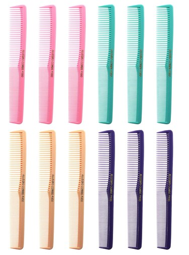 Allegro Combs 400 Barber Combs Cutting Combs All Purpose Combs 12 Pk. (Fresh Mix)