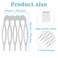 30Pcs 5 Teeth Small Hair Side Combs Hair Comb Clip Metal Small Tiny Side Hair Combs Plain Blank Crafting DIY Slide Combs Bridal Wedding Veil Combs for Women Decorative Jewelry Making (White K)
