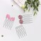 30Pcs 5 Teeth Small Hair Side Combs Hair Comb Clip Metal Small Tiny Side Hair Combs Plain Blank Crafting DIY Slide Combs Bridal Wedding Veil Combs for Women Decorative Jewelry Making (White K)