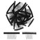 30PCS Black Wig Combs to Secure Wig, 7-teeth Wig Comb/ 5-teeth Lace Version Wig Comb for Glueless Wig, Accessories Tools Wig Clip, Wig Accessories Tools For Making Wig Caps