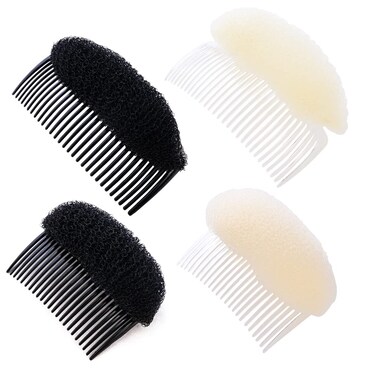 TCOTBE 4 Pcs Invisible Hair Inserts for Volume and Styling - Bump it Up Combs, Charming Beehive Hairstyle Tools, Bun Makers for Women and Girls