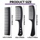 6PCS Large Wide Tooth Comb Set Detangling Shower Hair Comb Professional Carbon Fiber Cutting Comb for Women&amp;Men's Wet Dry Curly Long Hair Anti Static Heat Resistant Comb Reduce Hair Loss and Breakage