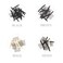 60 Pcs wig clips wig comb wig combs to secure wig 7-teeth Wig combs for Making Wig Caps clips for wigs combs for wigs (60 Pcs, Black)