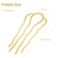 8 Pieces Hair Side Combs, Metal Hair Fork Clip Hair Pins for Buns Hair Updo U-Shape Hair Sticks for Women Hair Styling Tool Accessories (mixed)