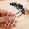 Aimimier Flower Crystal Styling Hair Combs Dainty Rhinestone Twist Combs Alloy Hair Pieces Hair Accessories for Women and Girls(Blue)