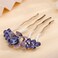 Aimimier Decorative Crystal Floral Hair Side Combs Sparkly Rhinestone Hair Pins Bridal Wedding Hair Accessories for Women and Girls(Purple)