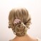 Aimimier Flower Crystal French Hair Comb Luxury Rhinestone Side Combs Long Teeth Hair Pins Fashion Hair Accessories for Women (Purple)