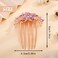 Aimimier Flower Crystal French Hair Comb Luxury Rhinestone Side Combs Long Teeth Hair Pins Fashion Hair Accessories for Women (Purple)