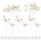 inSowni -20 Pack White Dusty Pink Blue U Shape Flower Shape Pearl Spiral Hair Combs Hair Bridal Accessories