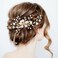 inSowni 36 Pack Gold Flower Leaf Bridal Wedding Hair Side Combs+U-shaped Flower Hair Pins+Spiral Rhinestone Clips Barrettes Hair Pieces Headpieces Accessories for Brides Bridesmaids Women Girls