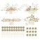 inSowni 36 Pack Gold Flower Leaf Bridal Wedding Hair Side Combs+U-shaped Flower Hair Pins+Spiral Rhinestone Clips Barrettes Hair Pieces Headpieces Accessories for Brides Bridesmaids Women Girls