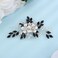 Denifery Black Crystal Silver Hair Comb Wedding Bridal Hair Accessories with Rhinestones Shiny Handmade Jewelry for Women Girls