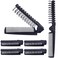 6PCS Travel Foldable Hair Comb, Anti-Static Brush Comb Portable Folding Comb, Double Headed Hair Brush Plastic Folding Comb for Men Women (Dark Sapphire Blue)