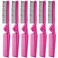 6PCS Travel Foldable Plastic Comb, Hot Pink Folding Hair Brush, Anti-Static Hair Comb Mini Pocket Comb for Men Women