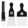 3 Pack Metal Pick Set for Afro, Beard, and Curly Styling - Teasing Combs for Men and Women