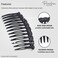 Parcelona French Twisted Edge Black 3&rdquo; Celluloid Set of 2 Flexible 13 teeth Side Hair Combs for Women and Girls