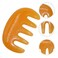 Beaupretty 1Pc Jade Comb Guasha Scraping Scalp Comb Massage Hair Comb Wide Tooth Comb Jade Massager for Scalp Care (Orange)
