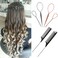 Herina 6Pcs Hair Styling Loop Tool Set - 4 Braid Makers, 2 Metal Pin Tail Combs with Stainless Steel Handles