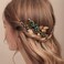 Emerald Green Decorative Hair Combs - Bridal Headpiece for Wedding