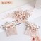 Bridal Hair Comb - Bendable Pearl Crystal Hair Accessory for Women at Wedding, Rose Gold